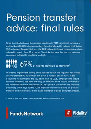 Advising on pension transfers - a summary of the FCA’s new guidance and proposals